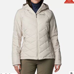 Columbia Dark Stone Omni-heat Women's‎ Heavenly™ Hooded Puffer Jacket Size XS